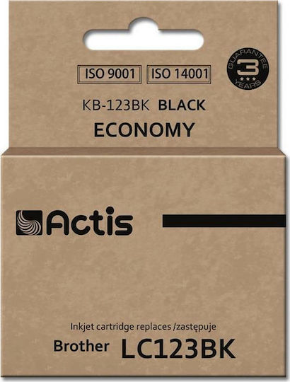 Actis Inkjet Printer Compatible Ink Brother LC123BK 610 Pages 15ml Black