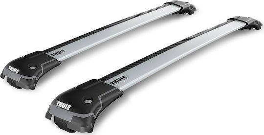 Thule Μπάρες Οροφής Αλουμινίου Wingbar Edge 78.6εκ. Universal για Αυτοκίνητα με Εργοστασιακές Μπάρες (Σετ με πόδια και κλειδαριά) Ασημί
