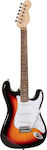 Magma STR-3 Electric Guitar Stratocaster with SSS Pickup Configuration Sunburst