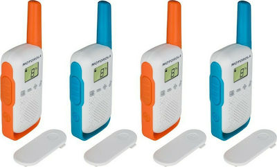 Motorola Talkabout T42 Emițător-Receptor Fără Fir PMR cu Ecran Monocrom Set 4buc Blue / Orange