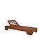 Șezlong Lemn Carpi 204x77.5x29cm