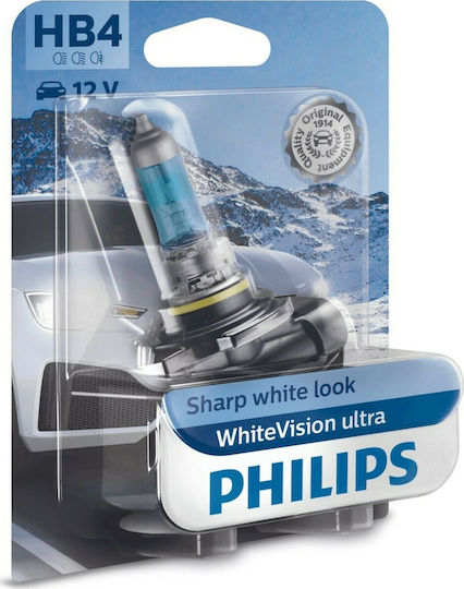 Philips Lamps Car WhiteVision Ultra HB4-9006 LED 4200K Natural White 12V 51W 1pcs