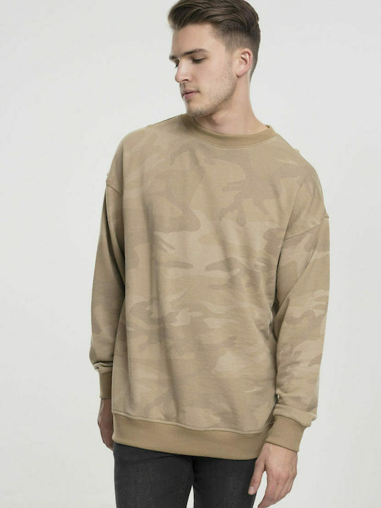 Urban Classics Men's Sweatshirt Camo Beige