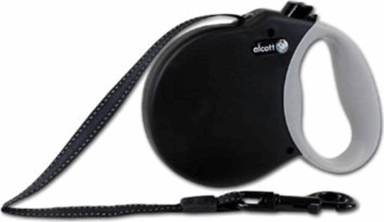 Alcott Foldable Dog Leash/Lead Strap Adventure Medium 5μ. up to 30kg Black/Grey in Black color 5m up to 30kg
