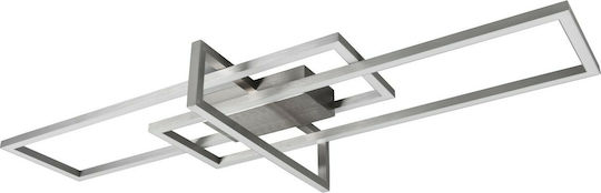 Trio Lighting Salinas Deckenleuchte 100cm Silber mit Integrierter LED