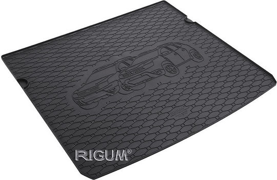 Rigum Kofferraummatten 1Stück aus Gummi für Dacia Staubwedel 2010 2018 Schwarz