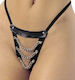 Allure Lingerie Leather G-String Underwear Black