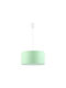 TK Lighting Kids Fabric Single Ceiling Light E27 Rondo Green 25W 40cm
