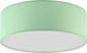 TK Lighting Rondo Multi Bulbs Kids Lighting Ceiling Light of Fabric 15W with Drive Size E27 Green 38x13cm