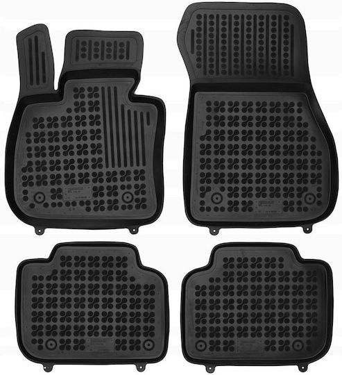 Rezaw Plast Set of Front and Rear Mats 4pcs Tray Type for BMW X2 2017+ Black