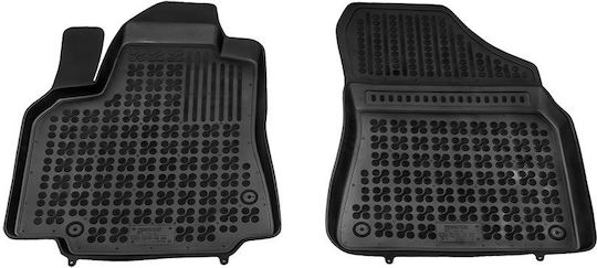 Rezaw Plast Front Mats 2pcs Tray Type for Peugeot Partner Citroen Berlingo 2008-2018 Black