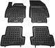 Rezaw Plast Set of Front and Rear Mats 4pcs Tray Type for Renault Captur 2013-2019 Black