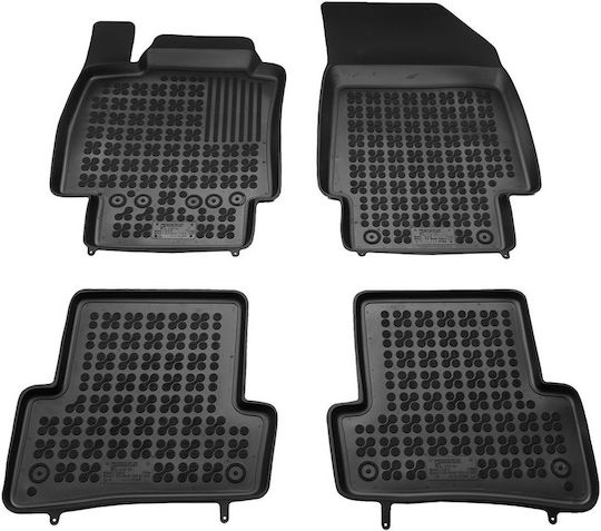Rezaw Plast Set of Front and Rear Mats 4pcs Tray Type for Renault Captur 2013-2019 Black