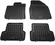 Rezaw Plast Set of Front and Rear Mats 4pcs Tray Type for Nissan Qashqai 2007-2013 Black