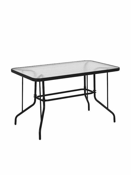 Garten- und Terrassentisch Metall mit Glastisch...