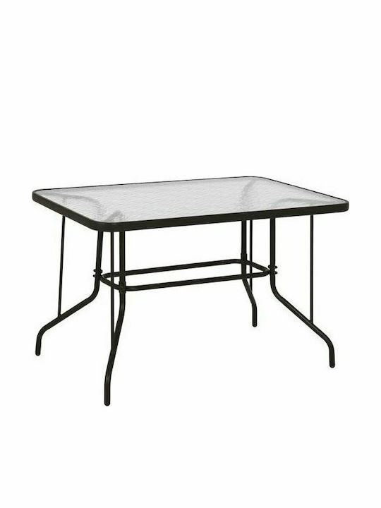 Garten- und Terrassentisch Metall Mit Glaser Ob...