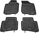 Rezaw Plast Set of Front and Rear Mats 4pcs Tray Type for Kia Ceed Hyundai i30 2014+ Black