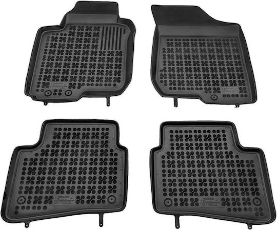 Rezaw Plast Set of Front and Rear Mats 4pcs Tray Type for Kia Ceed Hyundai i30 2014+ Black
