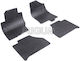 Rigum Set of Front and Rear Mats 4pcs for Nissan Navara 2010 2015 Black