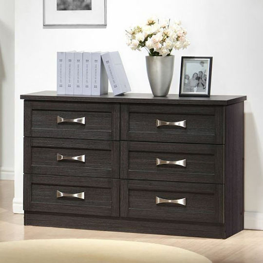 Wooden Chest of Drawers with 6 Drawers 120x40x76cm Wooden Chest of Drawers with 6 Drawers 120x40x76cm