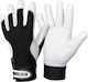 Rostaing Contact Gloves for Work Garden Black Leather/Polyester 1pcs