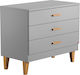 Lounge Baby Dresser with 3 Drawers Gray 100x55x86.5cm