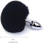 Kiotos Bunny Tail Anal Plug Small Black