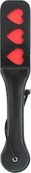 Fetish Addict Vegan Leather Paddle Hearts Paddle in Red Color