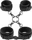 IntoYou Wrist & Ankle Cuffs Set Vegan Leather Σετ για Δέσιμο Άκρων σε Μαύρο Χρώμα