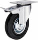Ruotec 502.000.002.100 Wheel Rotating with Brake Industrial Black 100x26mm
