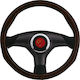 SWM 311 Briar Three Spoke Car Steering Wheel with 32cm Diameter Black/Black