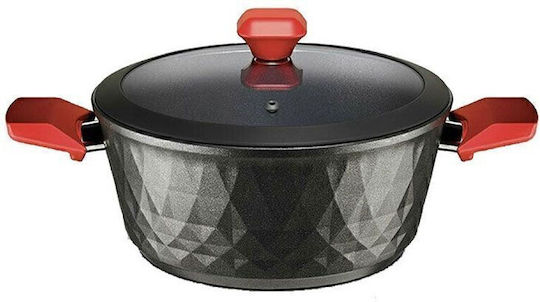 Pyramis Red Diamond Βαθιά Κατσαρόλα από Αλουμίνιο 24cm