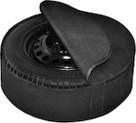 AMiO Cover for Car Tires Θήκη Ρεζέρβας Αυτοκινήτου με Φερμουάρ 55cm x 15cm 1pcs Black