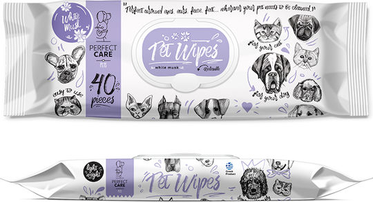 Perfect Care 50 Dog & Cat Wipes for Body Cleansing with Aloe with Chlorhexidine