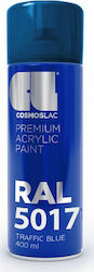Cosmos Lac Спрей Боя Premium Acrylic Син Трафик RAL 5017 400ml