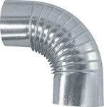 Biofan Chimney Corner Pipe Galvanized 150mm Silver