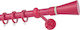 Zogometal Metallisch Vorhangstange Einfach Φ25mm 160cm Fuchsia / Natural