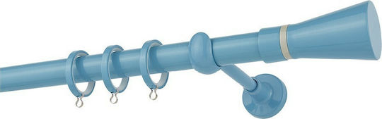 Zogometal Metallic Curtain Pole CP4110 Single Diameter 25mm 160cm Light Blue / Gray CP4110
