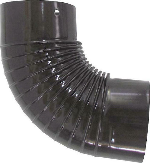 Biofan Ecke Rauchrohrverbindung Emaille 150mm Schwarz