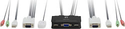 Level One 2-Port USB with Audio (KVM-0223 )