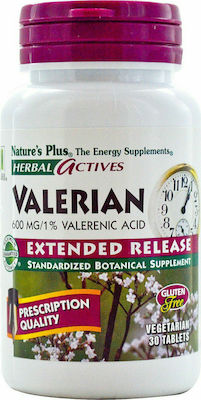 Nature's Plus Herbal Actives Valerian Extended Release 600mg 30 ταμπλέτες