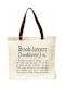 Legami Milano Booklovers Υφασμάτινη Τσάντα για Ψώνια σε Λευκό χρώμα