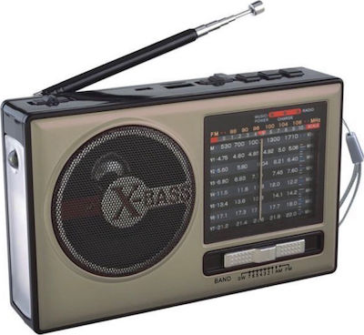 Golon RX-377BT Radio de masă Reîncărcabil cu USB Maro