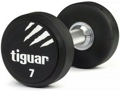 Tiguar Rubber Round Dumbbell 1 x 7kg