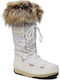 Moon Boot Snow Boots with Laces & Fur Monaco White