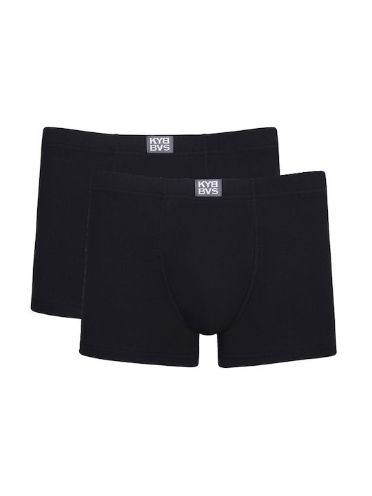 Kybbvs Ανδρικά Μποξεράκια Μαύρα 2Pack