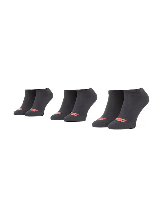 Levi's Herren Einfarbige Socken Schwarz 3Pack