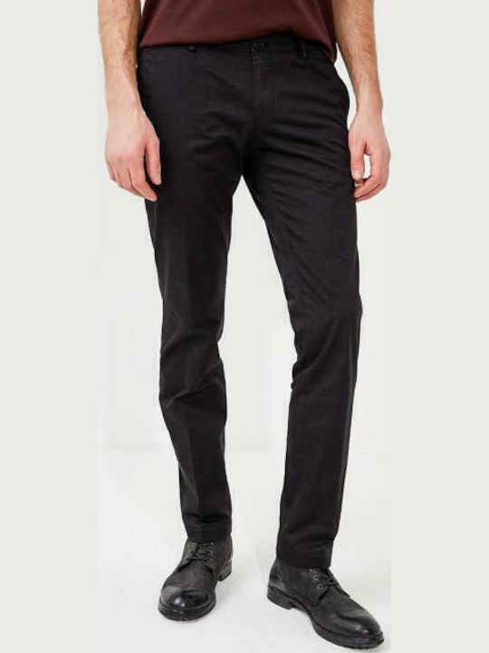 Gerald182w Men's Chino Trousers Elastic Slim Fit Black