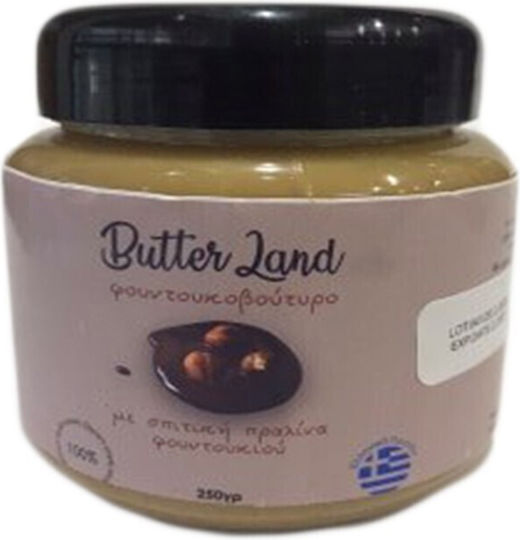 Butter Land Φυστικοβούτυρο Απαλό με Σπιτική Πραλίνα Σοκολάτας Χωρίς Αλάτι 250gr