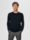 Selected Men's Long Sleeve Sweater Navy Blue